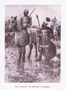 Cataphractus或装甲骑兵，从罗马士兵的插图，1928年