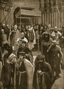 1377年7月16日，理查德二世，圣基内尔的守夜加冕后的遗物，来自“伦敦新闻画报”，1902年 作者 阿梅迪·福雷斯蒂尔