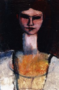 一名年轻女子的半身像；少女胸像，约1910-11年 作者 阿梅代奥·莫迪利亚尼