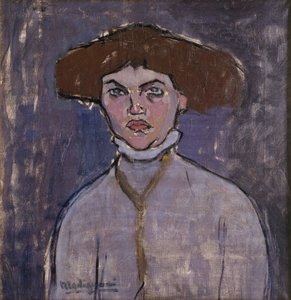 一个年轻女人的半身像，1908年。 作者 阿梅代奥·莫迪利亚尼