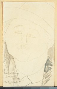 保罗-纪尧姆肖像，约 1916 年（纸上铅笔画） 作者 阿梅代奥·莫迪利亚尼