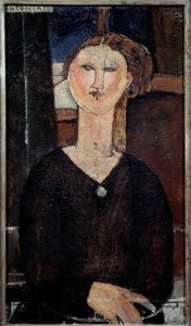 安东尼娅肖像 阿梅迪奥-莫迪里阿尼（1884-1920）的画作 1915年，太阳。0,82x0,46米 巴黎，桔园博物馆 作者 阿梅代奥·莫迪利亚尼