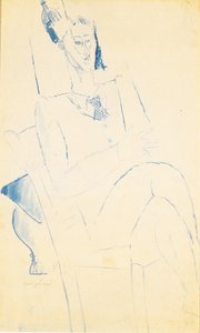 Jean Cocteau的肖像，c。 1916年 作者 阿梅代奥·莫迪利亚尼