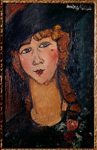 阿梅迪奥·莫迪利亚尼 (Amedeo Modigliani) (1884-1920) 1917 年创作的洛洛特肖像画。 0,35x0,55 m 巴黎，国立现代艺术博物馆 作者 阿梅代奥·莫迪利亚尼