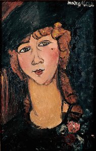 阿梅迪奥·莫迪利亚尼 (Amedeo Modigliani) (1884-1920) 1917 年创作的洛洛特肖像画。 0,35x0,55 m 巴黎，国立现代艺术博物馆 作者 阿梅代奥·莫迪利亚尼