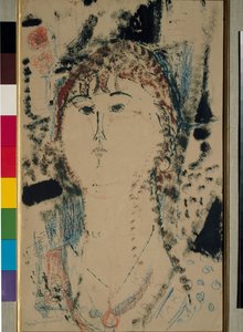 Rosa Porprina绘画作者：Amedeo Modigliani 作者 阿梅代奥·莫迪利亚尼