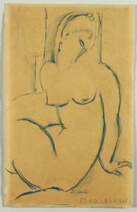 坐着的女人，1914年 作者 阿梅代奥·莫迪利亚尼