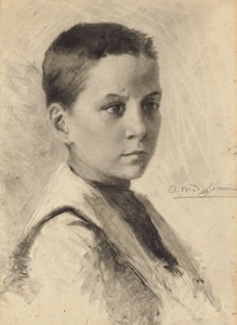 自画像，1899年 作者 阿梅代奥·莫迪利亚尼