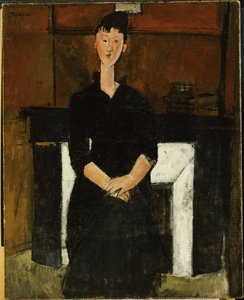 1915年，坐在壁炉旁的女人 作者 阿梅代奥·莫迪利亚尼