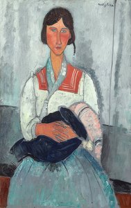 婴儿的吉普赛女孩。 1919年 作者 阿梅代奥·莫迪利亚尼