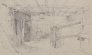 Inside a Stable, c.1810 (pencil)