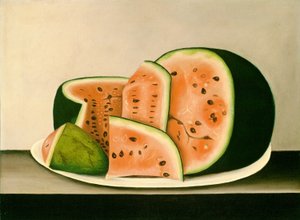 盘子里的西瓜 作者 美国 19 世纪