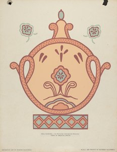 La Purisima Concepcion传教士壁画来自 "西班牙加利福尼亚装饰艺术 "作品集 作者 美国20世纪