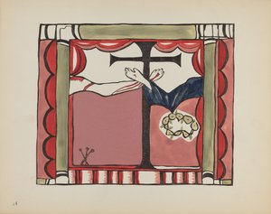 板块14：主祭坛画，奇马约：摘自 "新墨西哥州的西班牙殖民时期设计 "作品集 作者 美国20世纪