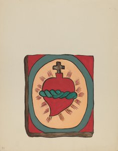 图版50：圣心：摘自 "新墨西哥州的西班牙殖民设计 "作品集 作者 美国20世纪