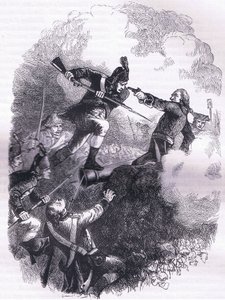 对 Stony Point 的攻击，来自 Cassells History of the United States 的插图，由 Cassell, Petter & Galpin 出版，约 1900 年（石版印刷） 作者 美国英语学校