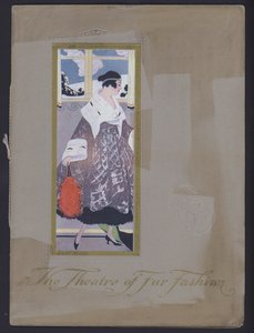 皮草时尚剧院》的封面，约1914年。(b/w照片) 作者 美国摄影师（后）