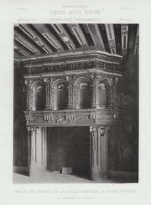 壁炉：Salle Des Gardes De La Reine, Chateau De Blois, 法国 (b/w photo) 作者 美国摄影师（后）