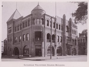 Savannah Volunteer Guards Building (b/w photo) 作者 美国摄影师（后）