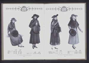 Two-page spread from The Theater of Fur Fashion (b/w photo) 作者 美国摄影师（后）
