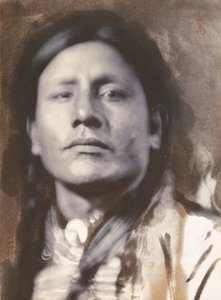 苏族酋长，约1898年（铂金版画）。 作者 美国摄影师
