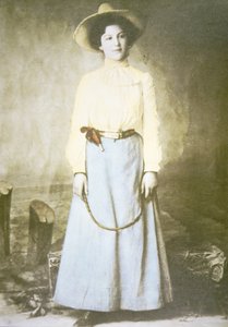 堪萨斯州的安娜-韦伯，约1880年（黑白照片）。 作者 美国摄影师