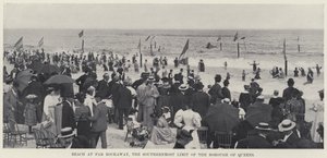 Beach at Far Rockaway, the Southernmost Limit of the Borough of Queens (b/w photo) 作者 美国摄影师
