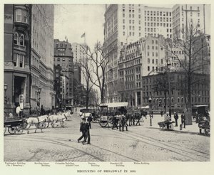 Beginning of Broadway in 1899 (b/w photo) 作者 美国摄影师