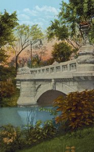 水泥桥，加菲猫公园（彩色照片） 作者 美国摄影师