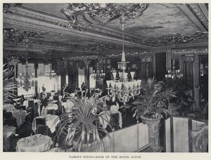 Famous Dining-Room of the Hotel Savoy (b/w photo) 作者 美国摄影师