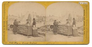 1871年在烧焦区的第一家商店 作者 美国摄影师