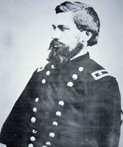 奥利弗-奥蒂斯-霍华德将军（1830-1909）（黑白照片）。 作者 美国摄影师