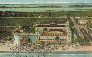佛罗里达州迈阿密，约 1925 年：迈阿密海滩赌场（彩色照片） 作者 美国摄影师