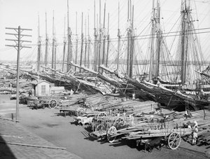 约1904年，哈瓦那的Muelle Tallapiedras（B/W照片）。 作者 美国摄影师