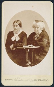 Elizabeth Cady Stanton（1815-1902）和Susan B. Anthony（1820-1906），1880年的肖像 作者 美国摄影师