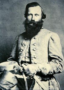 J.E.B. Stuart将军的肖像（黑白照片） 作者 美国摄影师