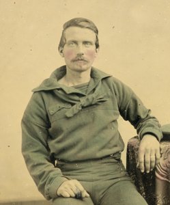 Union Uniform，a.1861（tintype photo）中的水手的肖像