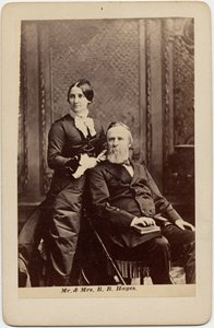 Rutherford Birchard Hayes（1822-93），美国第19任总统，Lucy Ware Webb Hayes（1831-89），他的妻子（蛋白照片） 作者 美国摄影师