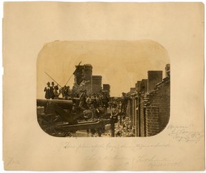 1861年被击败的联盟部队撤离萨姆特堡战役后的士兵 作者 美国摄影师