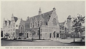 West End Collegiate Church, Dutch Reformed, Seventy-Seventh Street and West End Avenue (b/w photo)