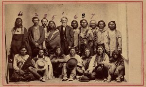 William F.M. Arny 与阿帕奇人和犹特人酋长，1867 年（照片） 作者 美国摄影师