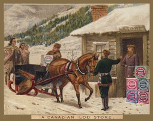 加拿大的Log Store，Huntley和Palmer Advert 作者 美国学校