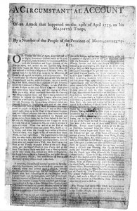 对攻击的环境描述......，印刷1775年（打印） 作者 美国学校