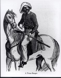 德克萨斯游侠，1848年约翰弗罗斯特的“墨西哥画报历史与墨西哥战争”中的插图 作者 美国学校