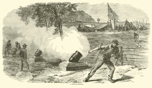 一个迫击炮电池，1864年6月 作者 美国学校