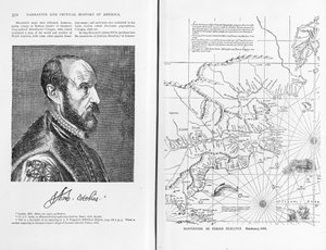 Abraham Ortel Oretelius（1527-98）和他的1569年世界地图，插图来自“美国的叙事和批判历史”，酒吧。在1886年