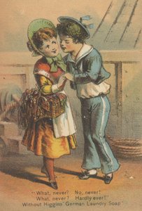 希金斯德国洗衣皂的广告，1880年 作者 美国学校