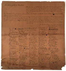 1860年12月20日，南卡罗来纳州解散联盟的一项法令，印制于1861年 作者 美国学校