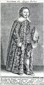 Archee，kinges jester，Archibald Armstrong的肖像，作者：Thomas Cecill，1639-1640 作者 美国学校