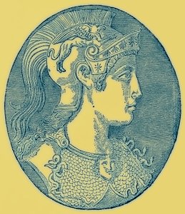雅典娜，来自Victor Duruy的希腊历史插图，1890年出版（数字增强图像） 作者 美国学校
